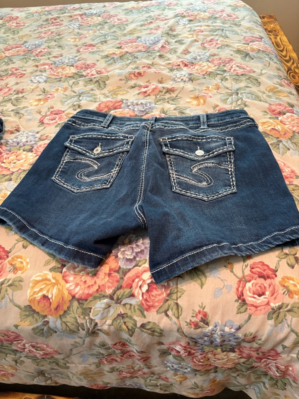 Silver Jeans Dark Blue Denim Cutoff Shorts